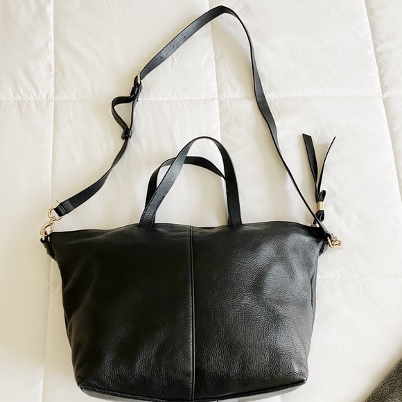 🎀Kate Spade Bow Shaped Bottom Large Bag 100% Leather - Picture 3 of 8
